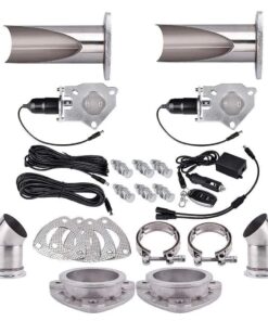2.0/2.25/2.5/3.0 Inch Remote Dual Diy Fabricator Cut Out Valve Electric Exhaust Cutout Kit