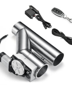Electric Exhaust Cutout Valve 2.0/2.5/3.0 Inch Catback Single Y Pipe with One Controller Remote Kit