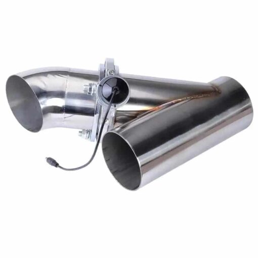4 Inch Stainless Steel Headers Manual Y Pipe Electric Exhaust Cutout Kit - Image 6