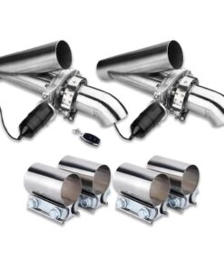 2.0/2.25/2.5/3 Inch Dual Electric Exhaust Cutout Valve Remote Switch with 4 Clamps
