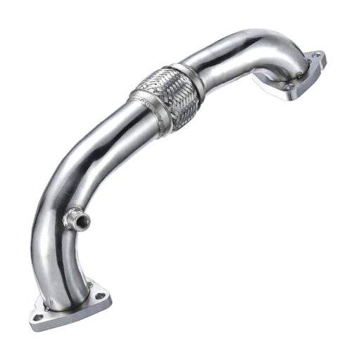 2008-2010 Ford 6.4 Powerstroke Diesel Exhaust Up-Pipe Heavy Duty Polished NO EGR Generic - Image 3