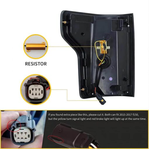 15-20 Ford F150 13th Gen (P552)  LED Tail Lights With Sequential Red Turn Signal Smoked - Image 4