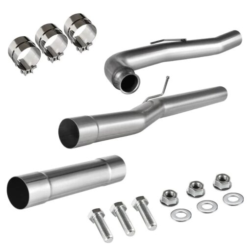 For 4.0/5.0 Inch LML 6.6L Duramax Chevy GMC DPF Delete Race Pipe Exhaust Downpipe-Back(2011-2016) - Image 8