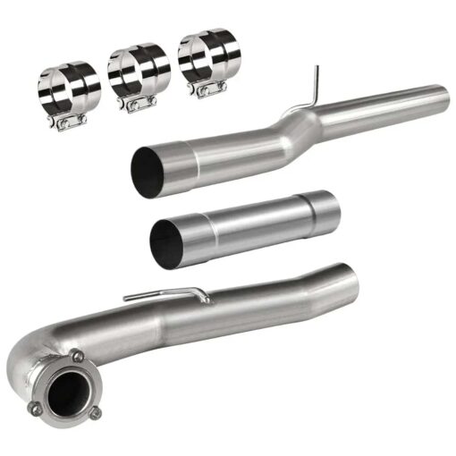 For 4.0/5.0 Inch LML 6.6L Duramax Chevy GMC DPF Delete Race Pipe Exhaust Downpipe-Back(2011-2016) - Image 9