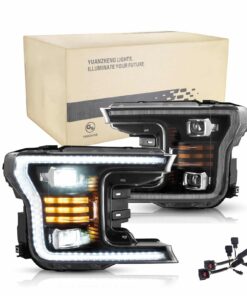 15-17 Ford F150 13th Gen LED Dual Beam Projector HeadLights Black