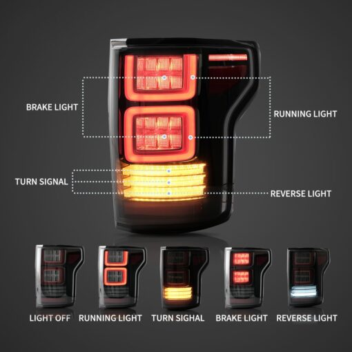15-20 Ford F150 13th Gen (P552)  LED Tail Lights With Sequential Turn Signal - Image 7