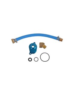 6.0L Powerstroke Oil Cooler Flush Kit,Blue Anodize Adapter Flush Adapter