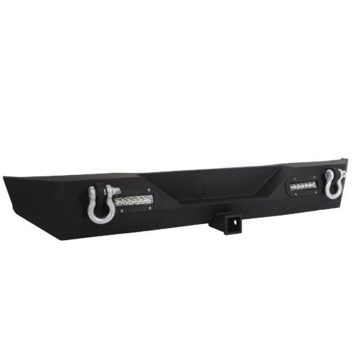 Rear Bumper for 1987-2006 Jeep Wrangler TJ YJ With LED Light 2 Receiver - Image 2