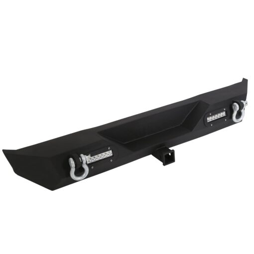 Rear Bumper for 1987-2006 Jeep Wrangler TJ YJ With LED Light 2 Receiver - Image 3