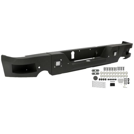 Truck Black Steel Rear Bumper for 2009-2018 Dodge Ram 1500 Face Bar Guard Step - Image 10