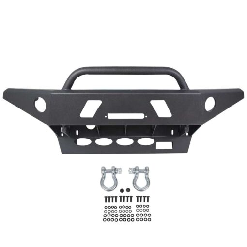 New Front Bumper Guard W/ Winch Ready LED Hole D-Rings Offroad Steel for 2005-2015 Toyota Tacoma pick up only - Image 6