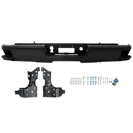 Rear Step Bumper for 2014 - 2018 Chevy Silverado & GMC Sierra 1500 Assembly Black - Image 11