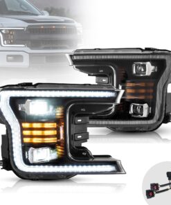 18-20 Ford F150 13th Gen Facelifted (Ⅱ) LED Dual Beam Projector HeadLights Black