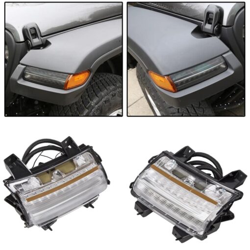 Front Fender Flare Wheel Eyebrow Lights For 2018-2020 Jeep Wrangler JL - Image 4