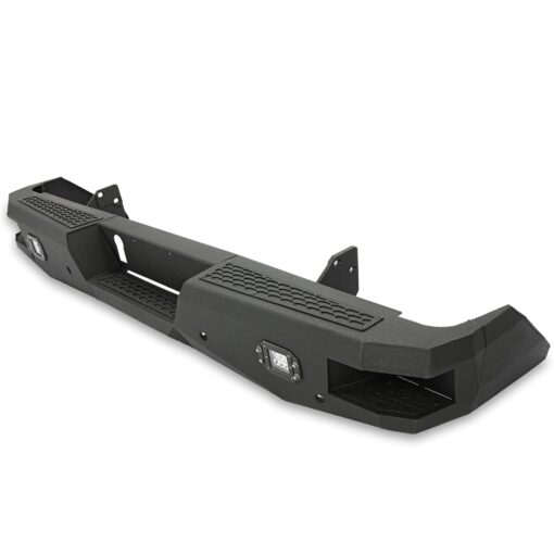 Off-road Rear Bumper Compatible with 2014-2021 Toyota Tundra 2WD/4WD with 2 LED Lights Powder Coated Steel - Image 4