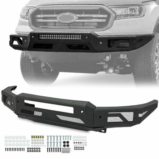 Powder Coated Steel Front Bumper For 2019-2021 Ford Ranger - Image 2