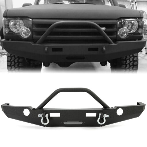 Front Winch Custom Bumper W/ BullBar D-Rings For 1998-2004 Land Rover Discovery II - Image 2