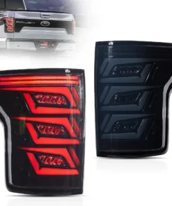 15-20 Ford F150 13th Gen (P552)  LED Tail Lights With Sequential Red Turn Signal Smoked