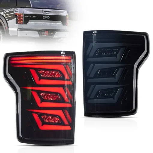 15-20 Ford F150 13th Gen (P552)  LED Tail Lights With Sequential Red Turn Signal Smoked