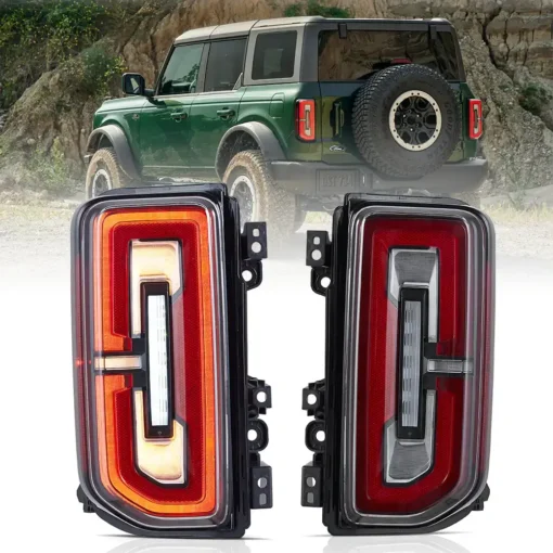 21-24 Ford Bronco Full LED Tail Lights With Dynamic Welcome Lighting