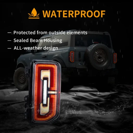 21-24 Ford Bronco Full LED Tail Lights With Dynamic Welcome Lighting - Image 9